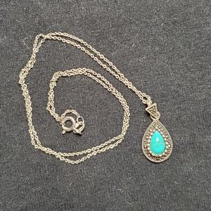 Turquoise Tear Shape Pendant